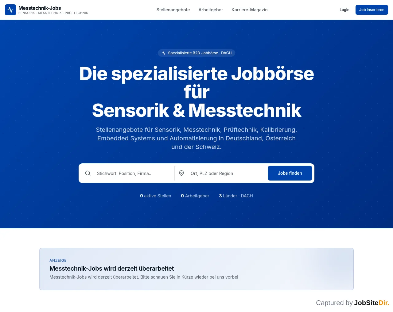 Messtechnik-Jobs screenshot Messtechnik-Jobs website screenshot