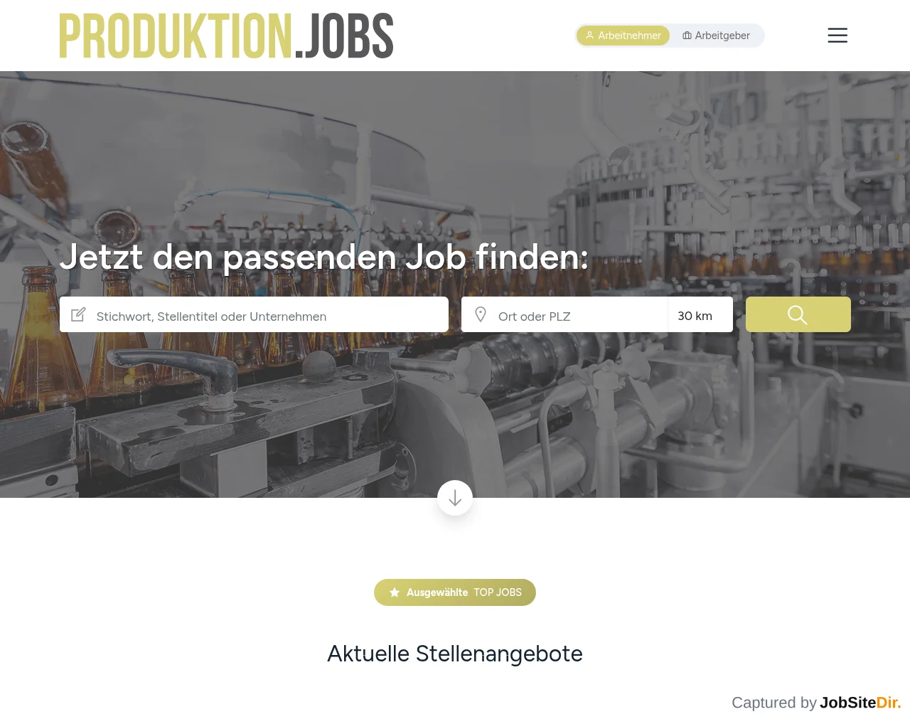 PRODUKTION screenshot PRODUKTION website screenshot
