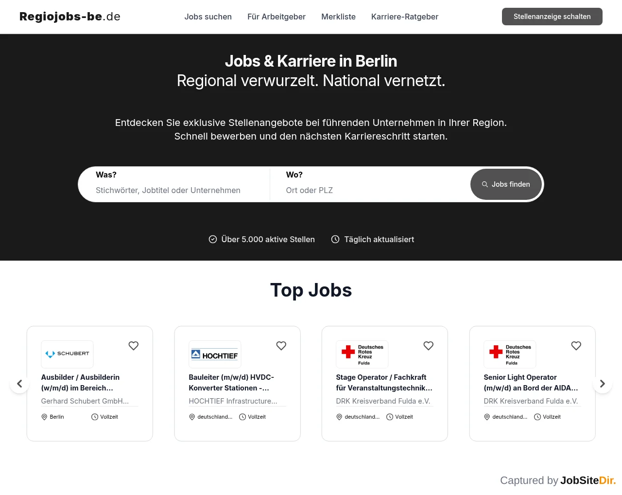 Regiojobs-be screenshot Regiojobs-be website screenshot