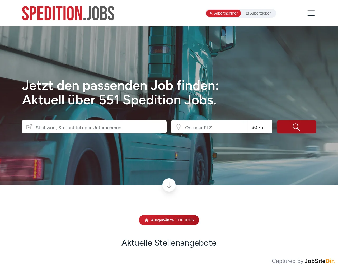 SPEDITION website screenshot