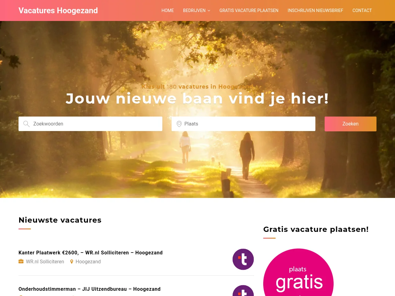 Vacatures Hoogezand screenshot Vacatures Hoogezand website screenshot