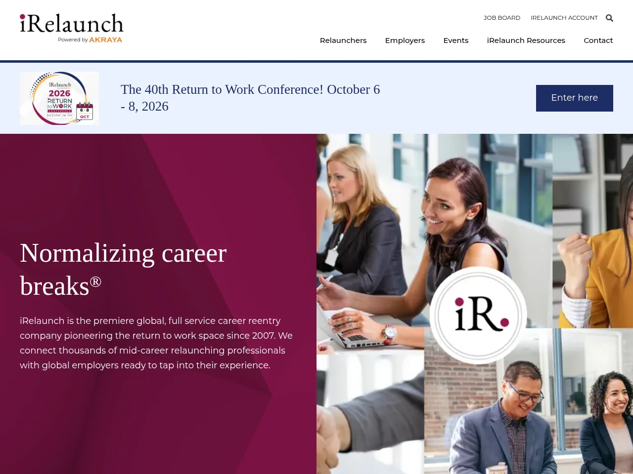 iRelaunch screenshot iRelaunch website screenshot