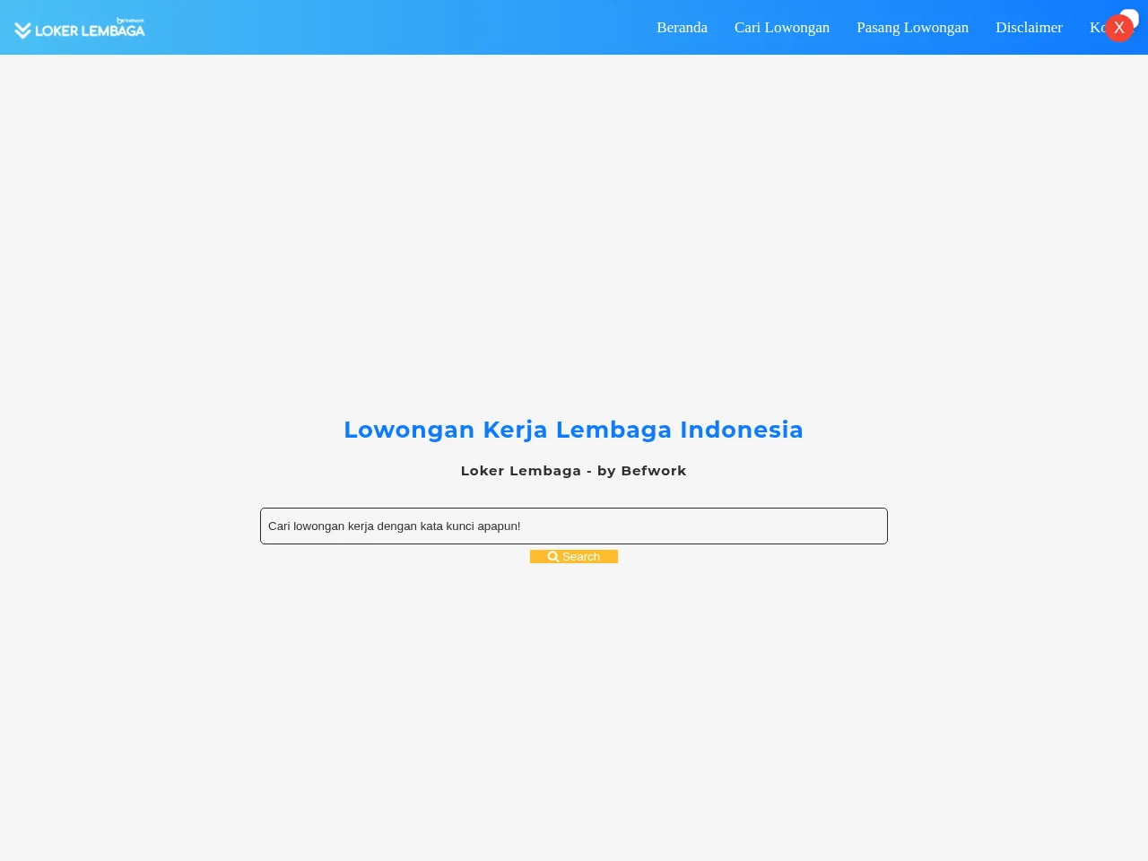 Loker Lembaga screenshot Loker Lembaga website screenshot