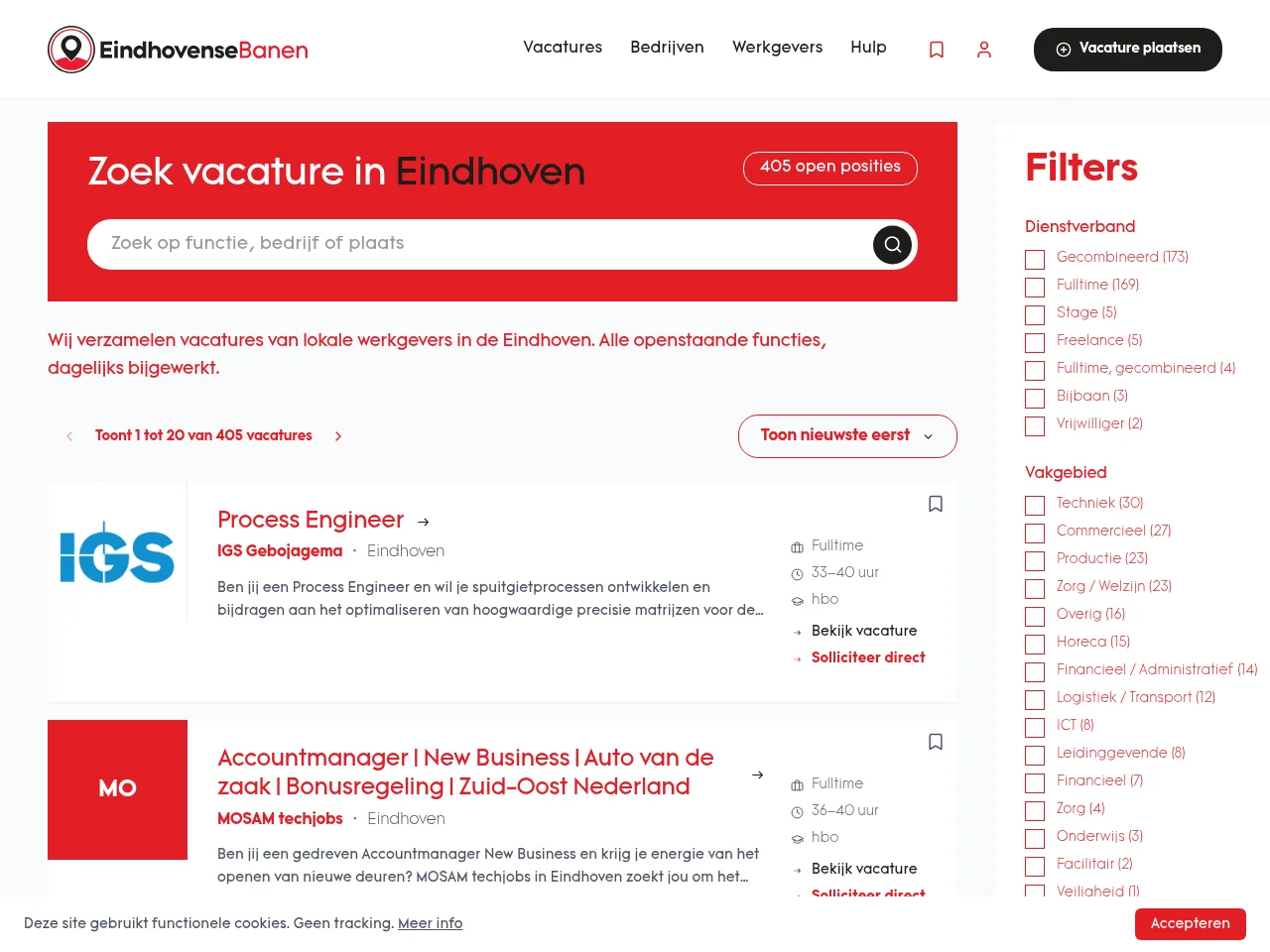 EindhovenseBanen website screenshot