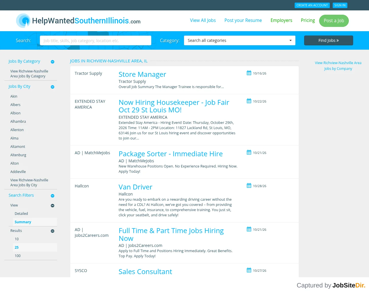 HelpWantedSouthernIllinois screenshot HelpWantedSouthernIllinois website screenshot