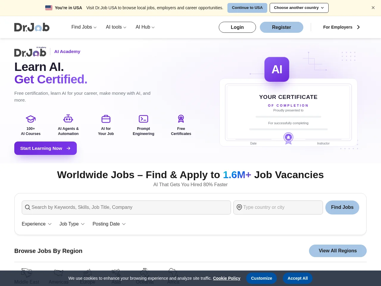 Dr. Job website screenshot