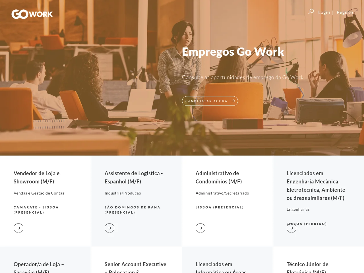 Go Work website screenshot
