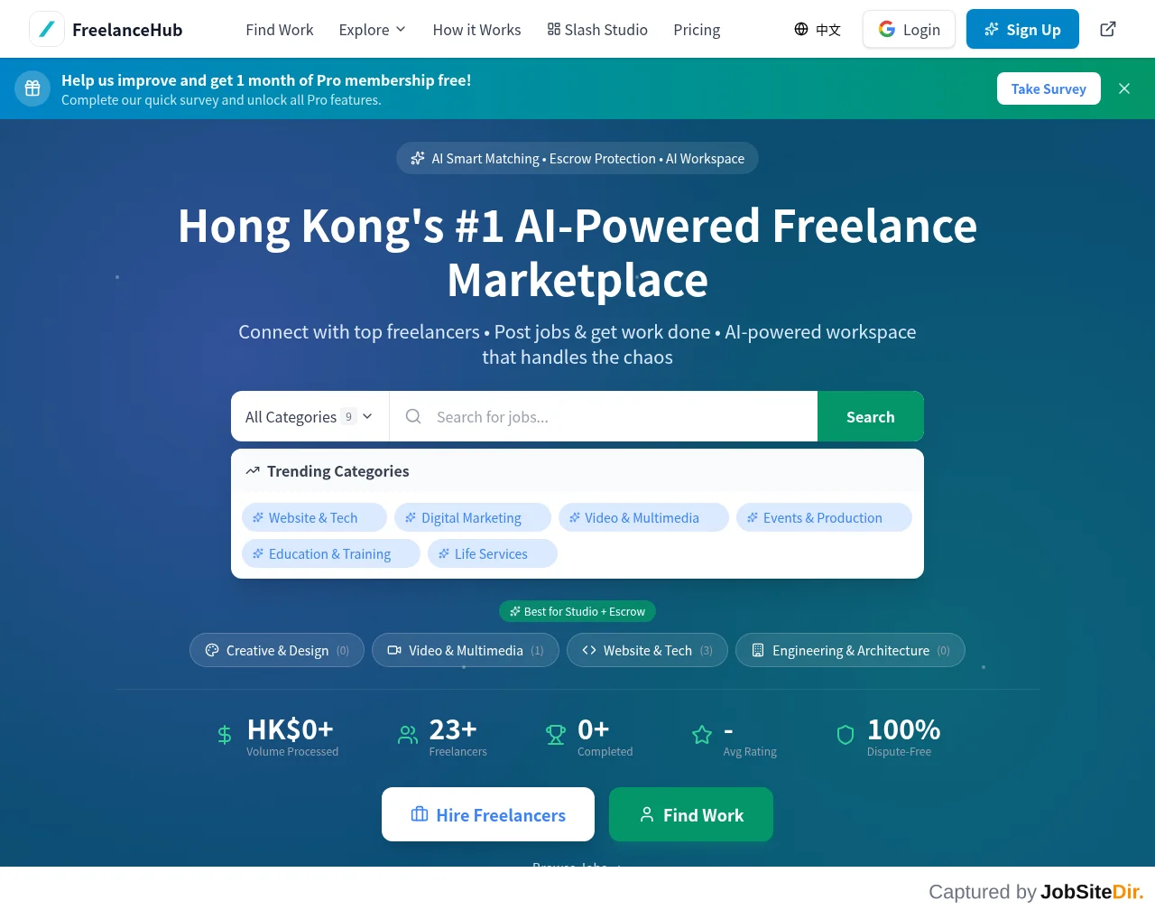 FreelanceHub screenshot FreelanceHub website screenshot