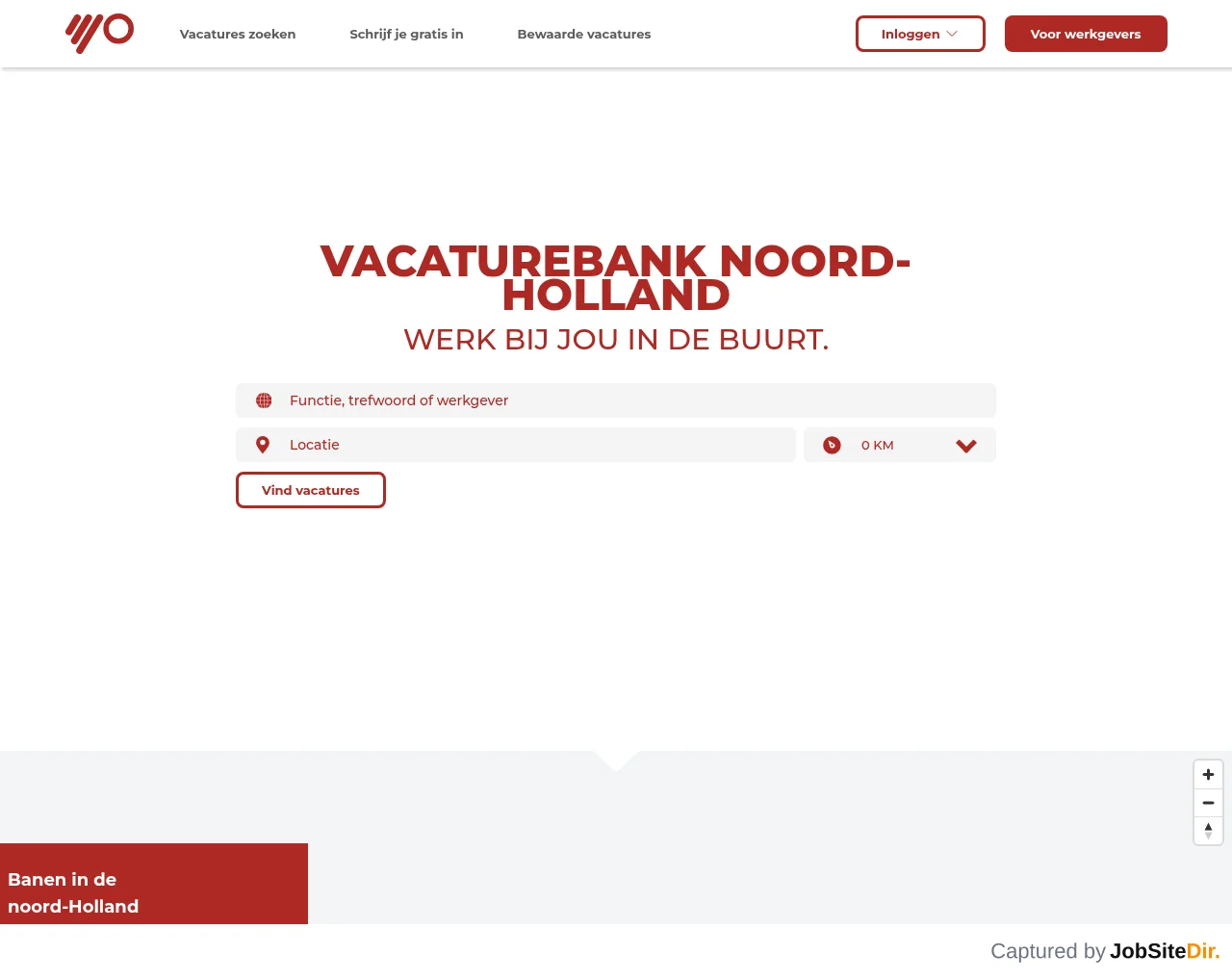 Vacaturebank Noord-Holland website screenshot