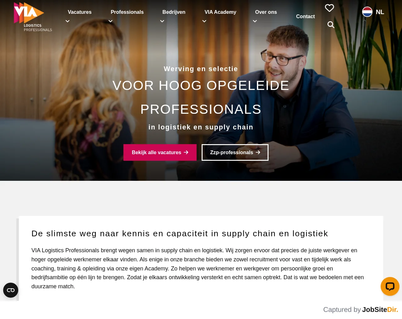 VIA Logistics screenshot VIA Logistics website screenshot