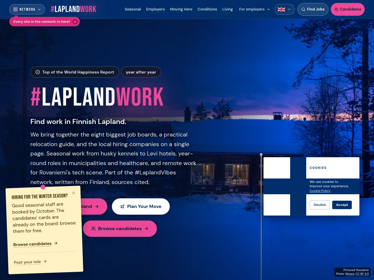 LaplandWork website screenshot