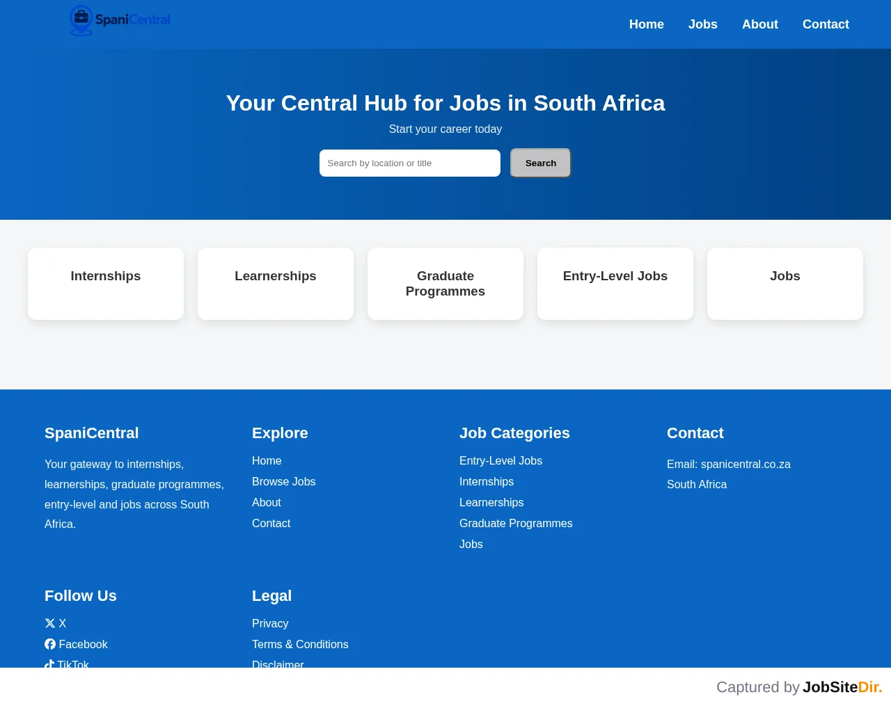 SpaniCentral website screenshot