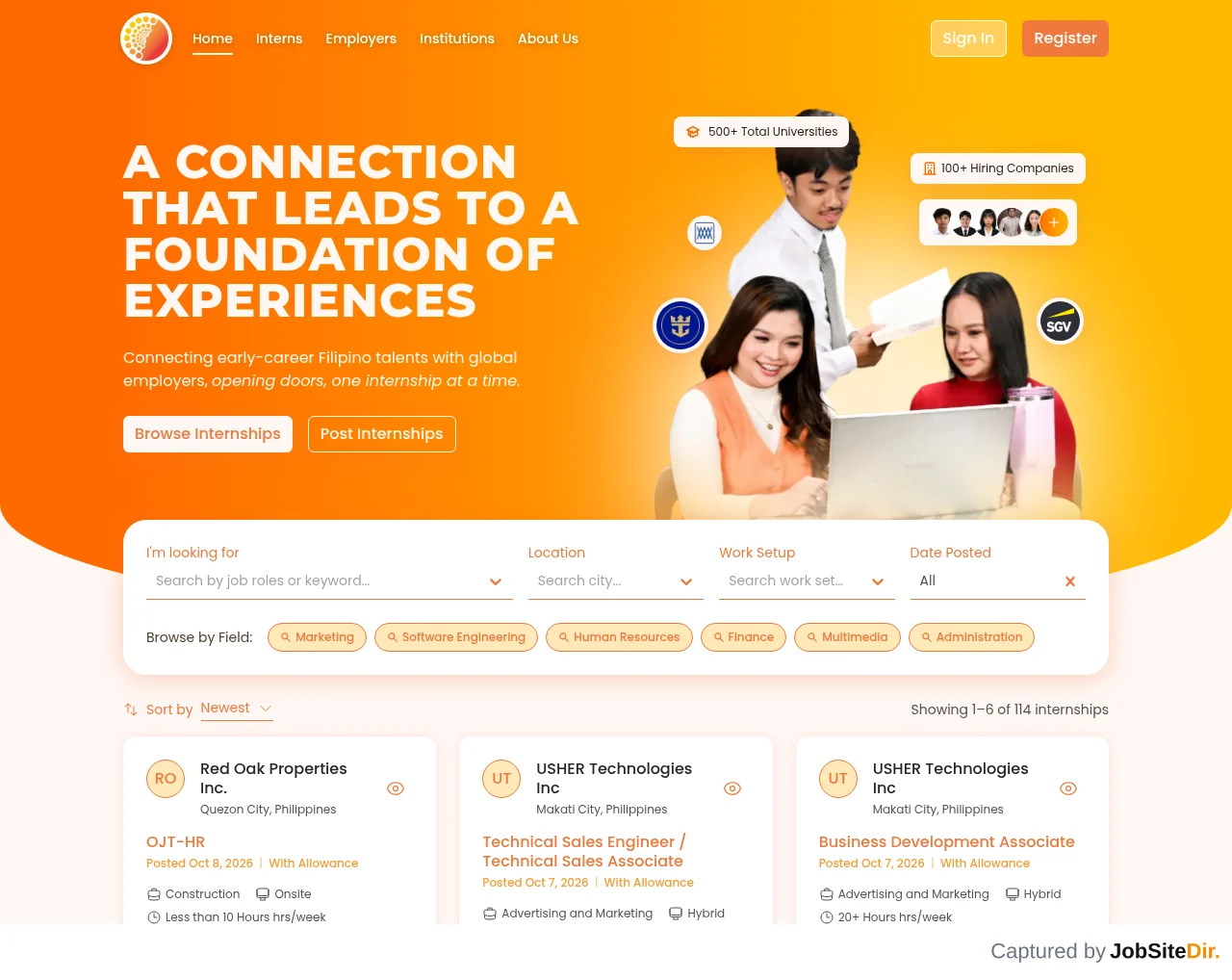 OJT Connect screenshot OJT Connect website screenshot
