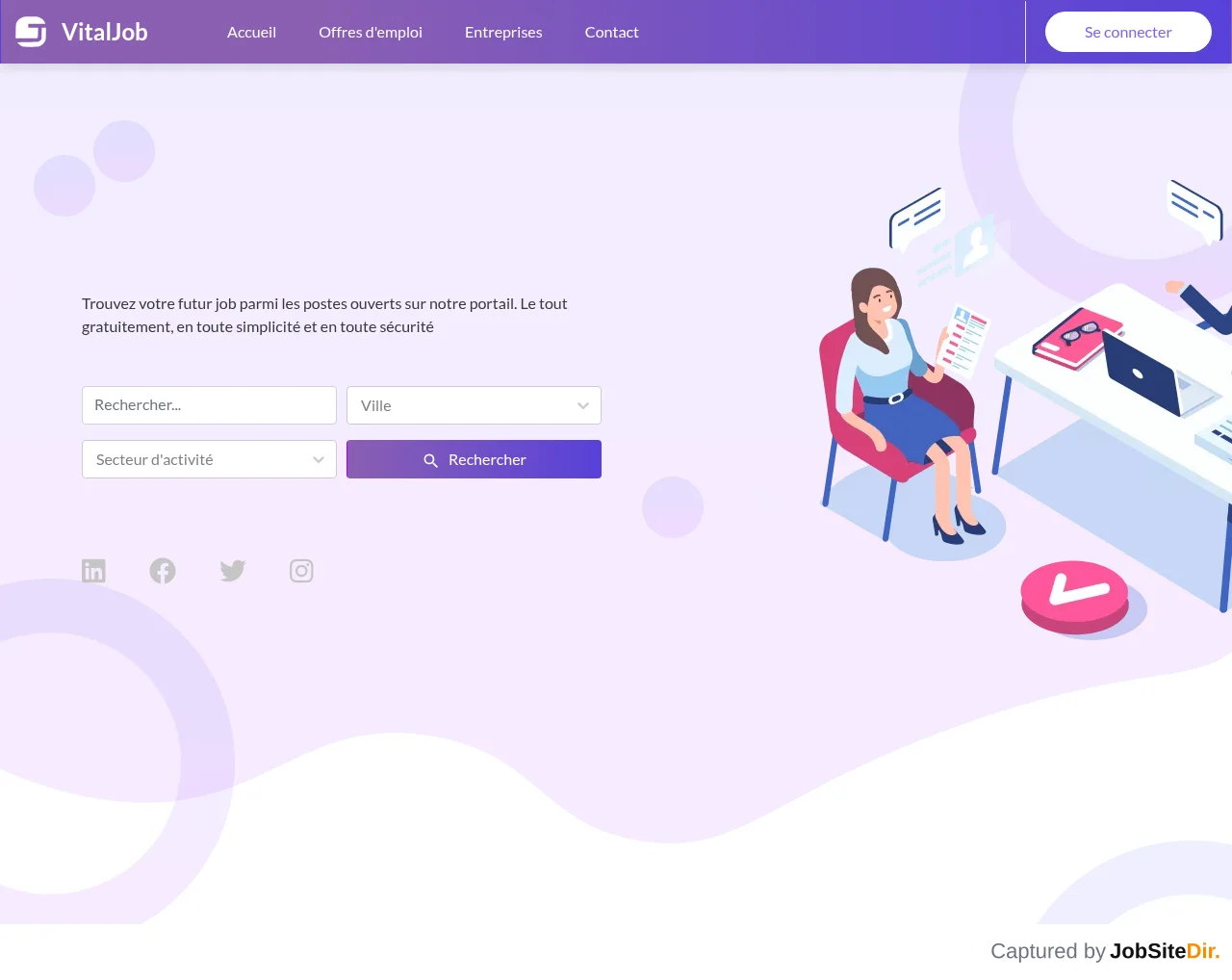 VitalJob website screenshot