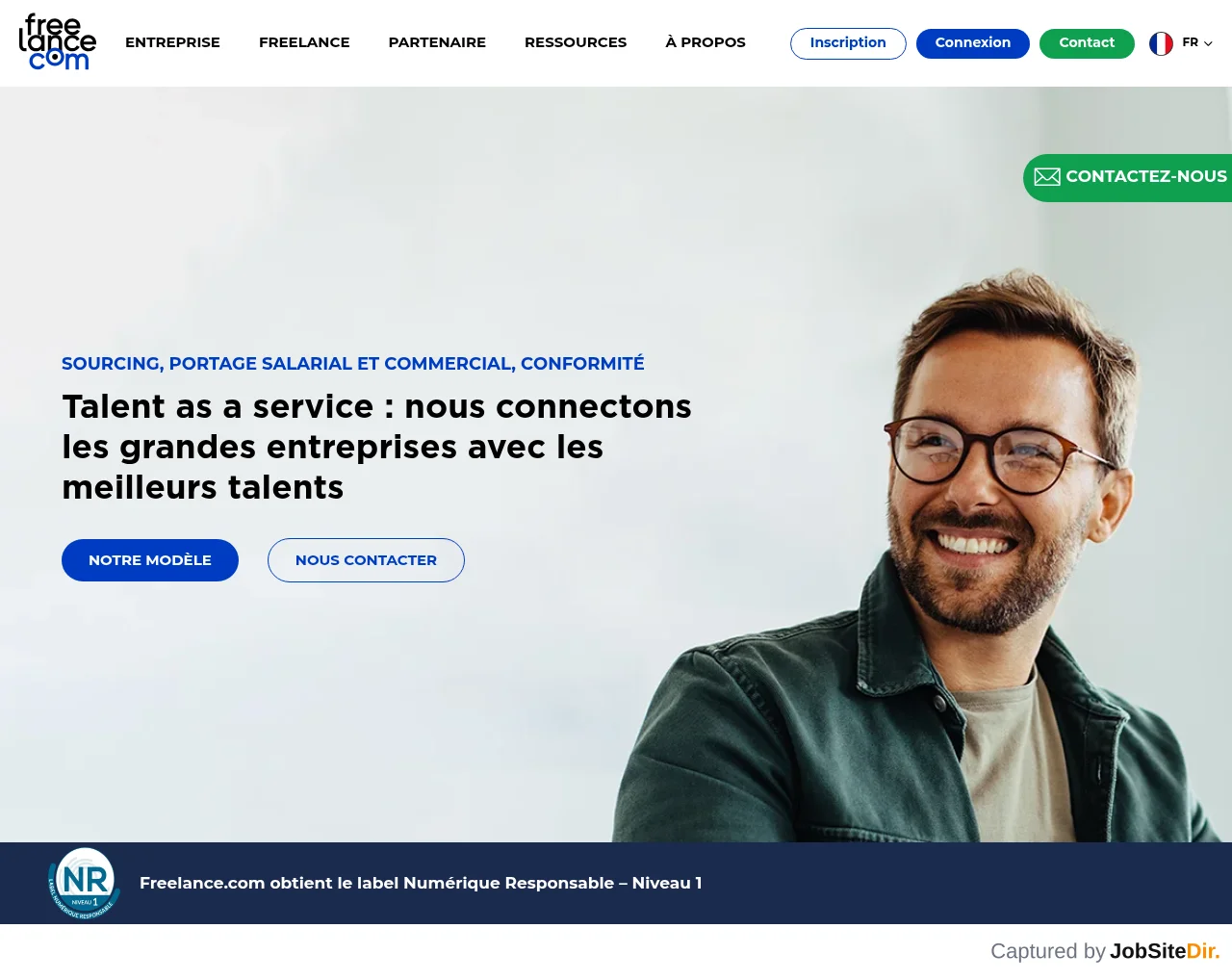 Freelance website screenshot