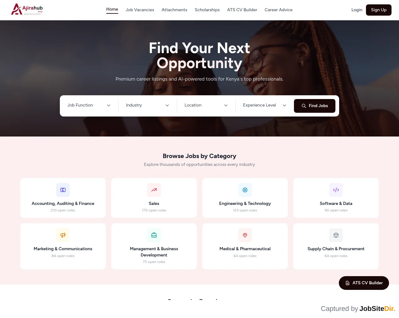 AjiraHub website screenshot