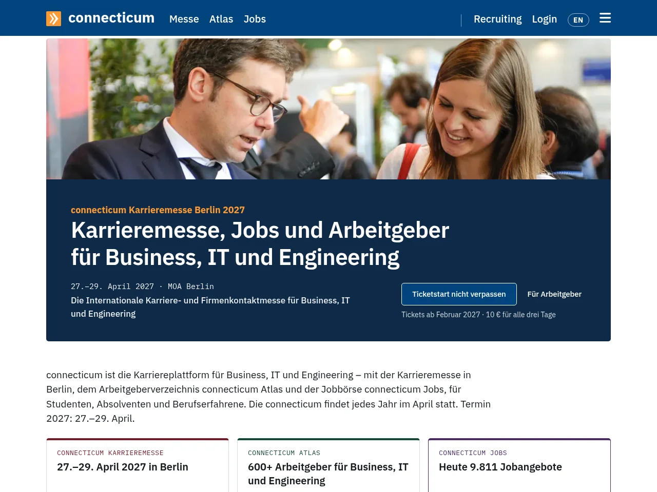 connecticum website screenshot