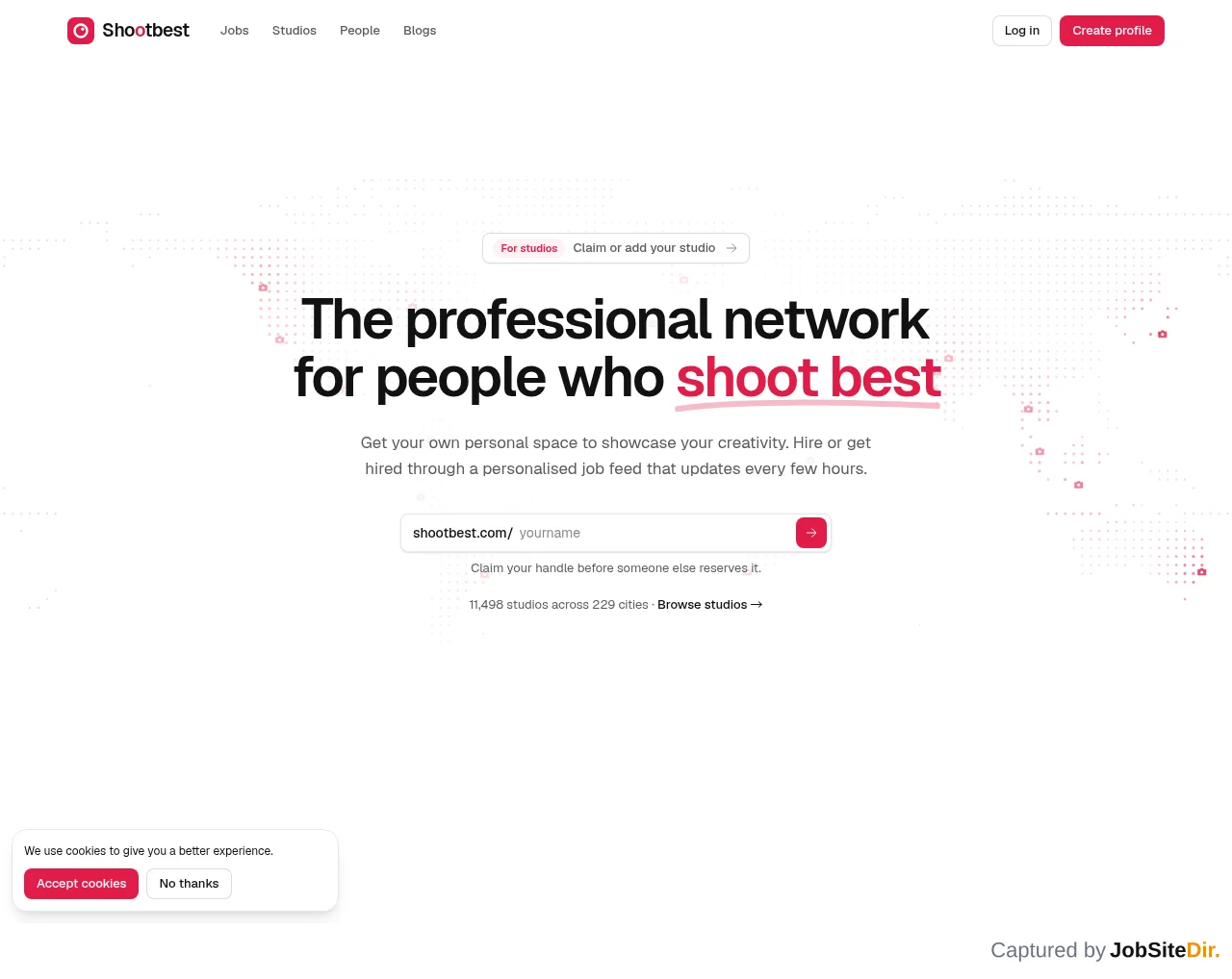 Shootbest website screenshot