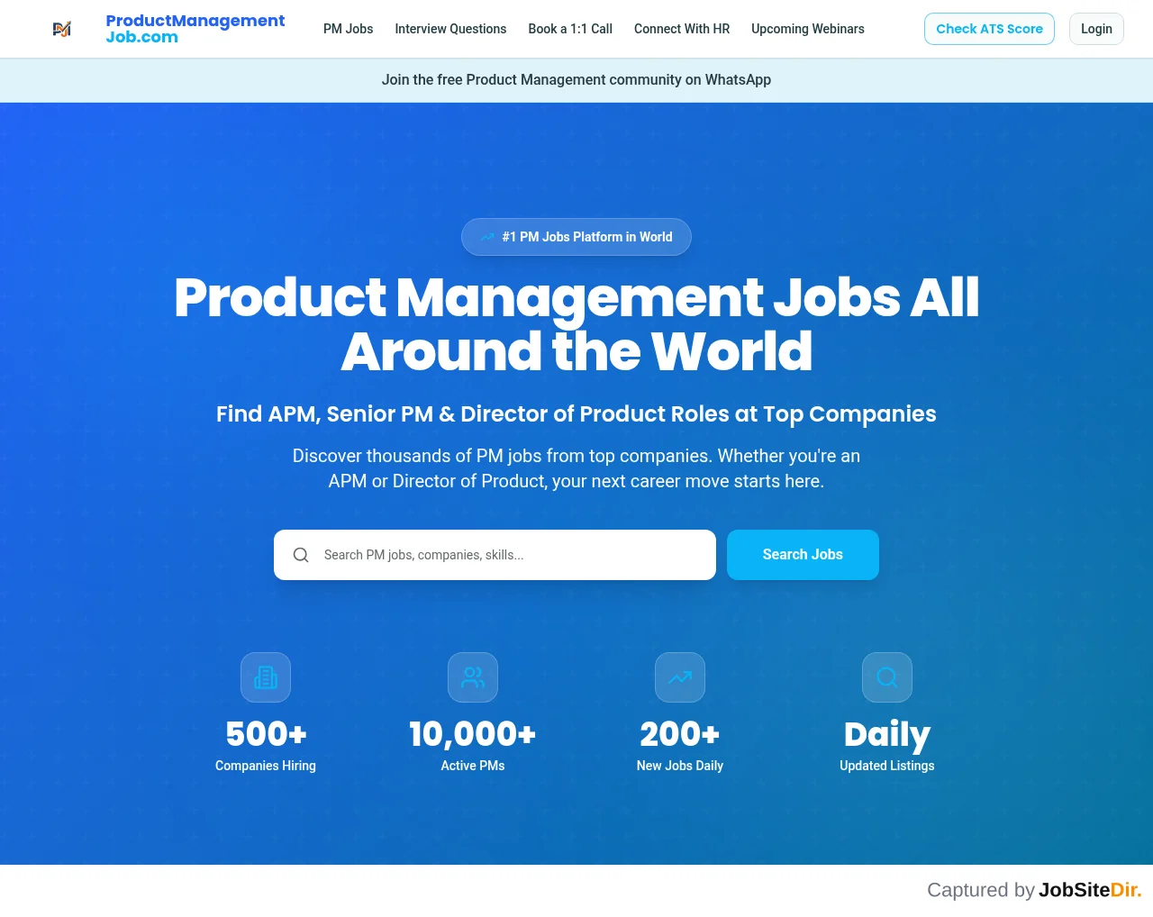 ProductManagementJob screenshot ProductManagementJob website screenshot