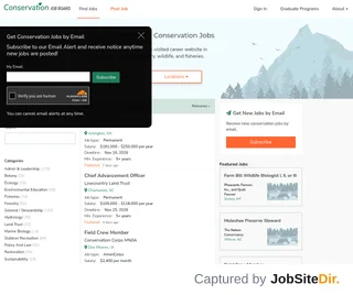 Conservation Job Board screenshot preview Conservation Job Board screenshot preview