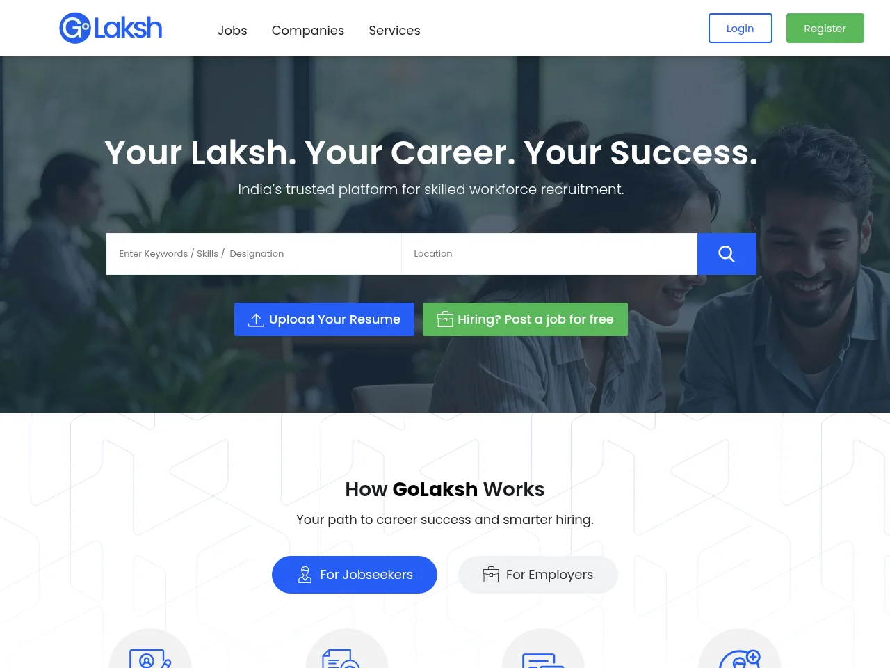 GoLaksh screenshot GoLaksh website screenshot