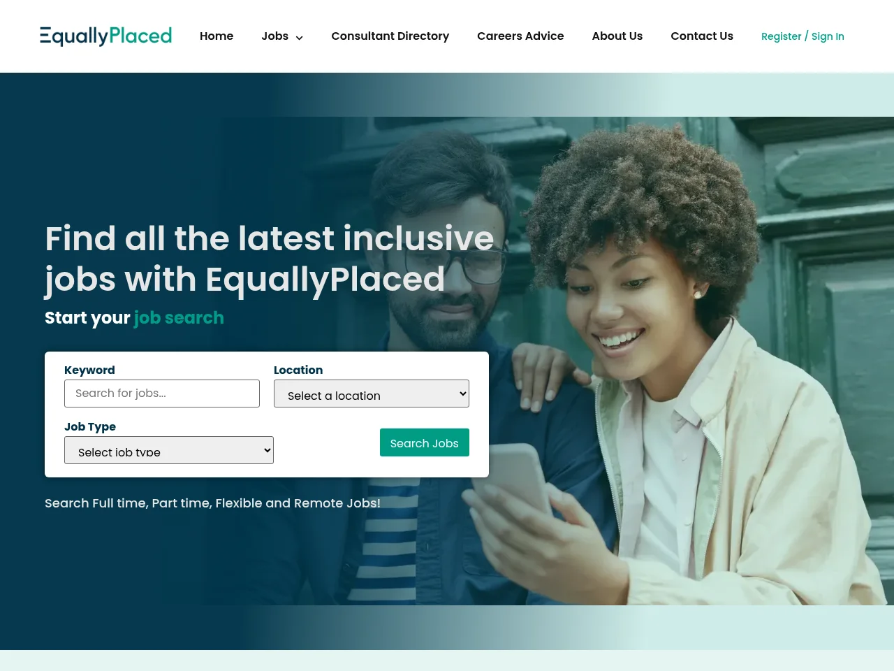 EquallyPlaced website screenshot