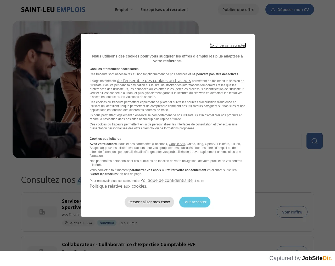 Saint-Leu Emplois screenshot Saint-Leu Emplois website screenshot