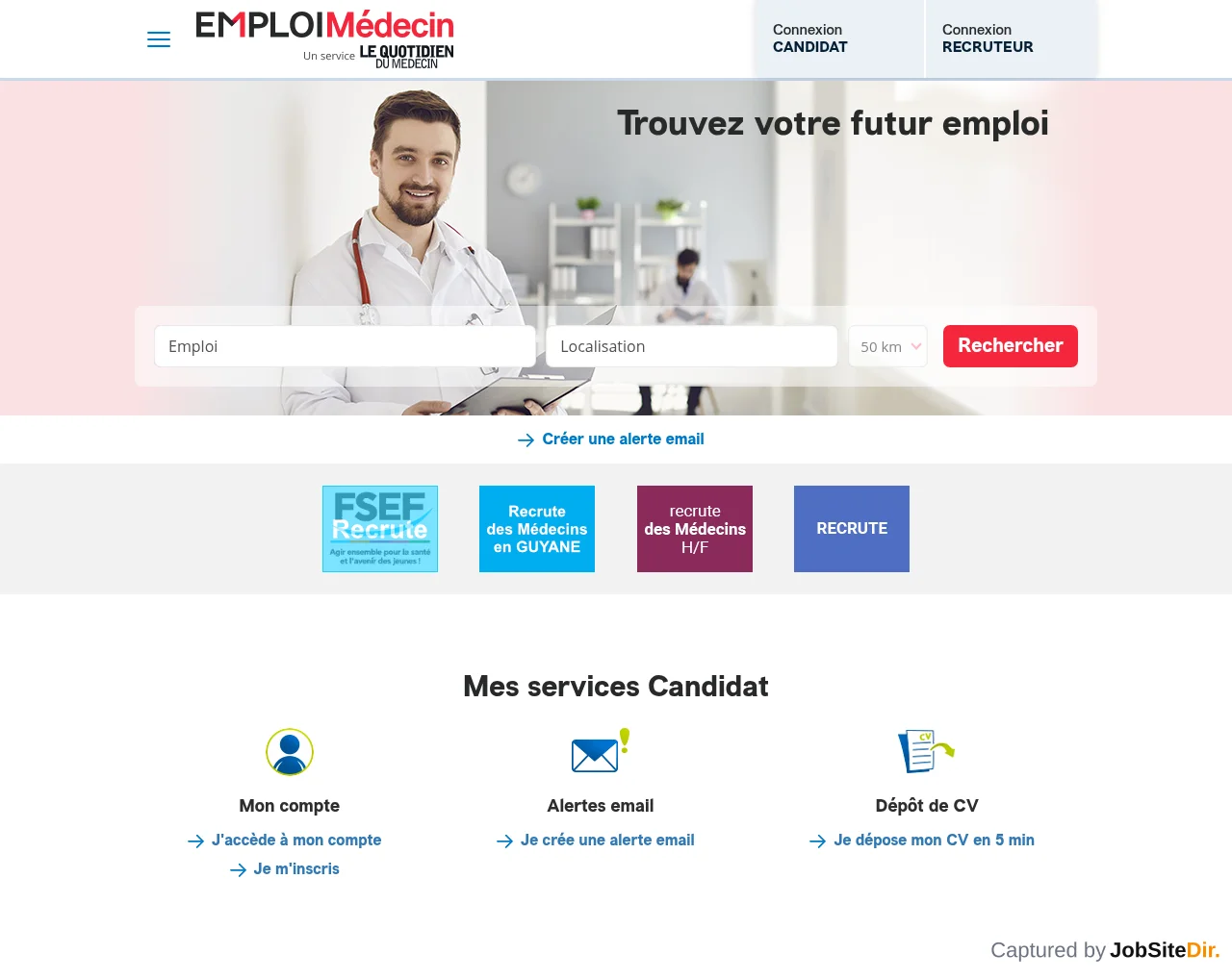 Emploi Médecin screenshot Emploi Médecin website screenshot