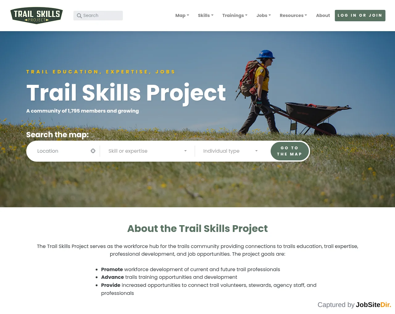 Trail Skills Project screenshot Trail Skills Project website screenshot