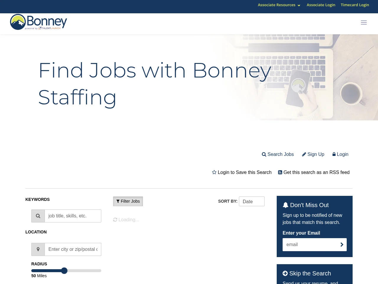 Bonney Staffing Jobs screenshot Bonney Staffing Jobs website screenshot