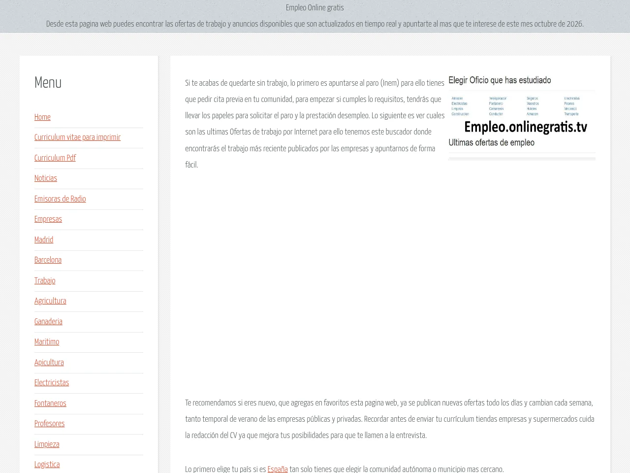 Empleo Online gratis screenshot Empleo Online gratis website screenshot