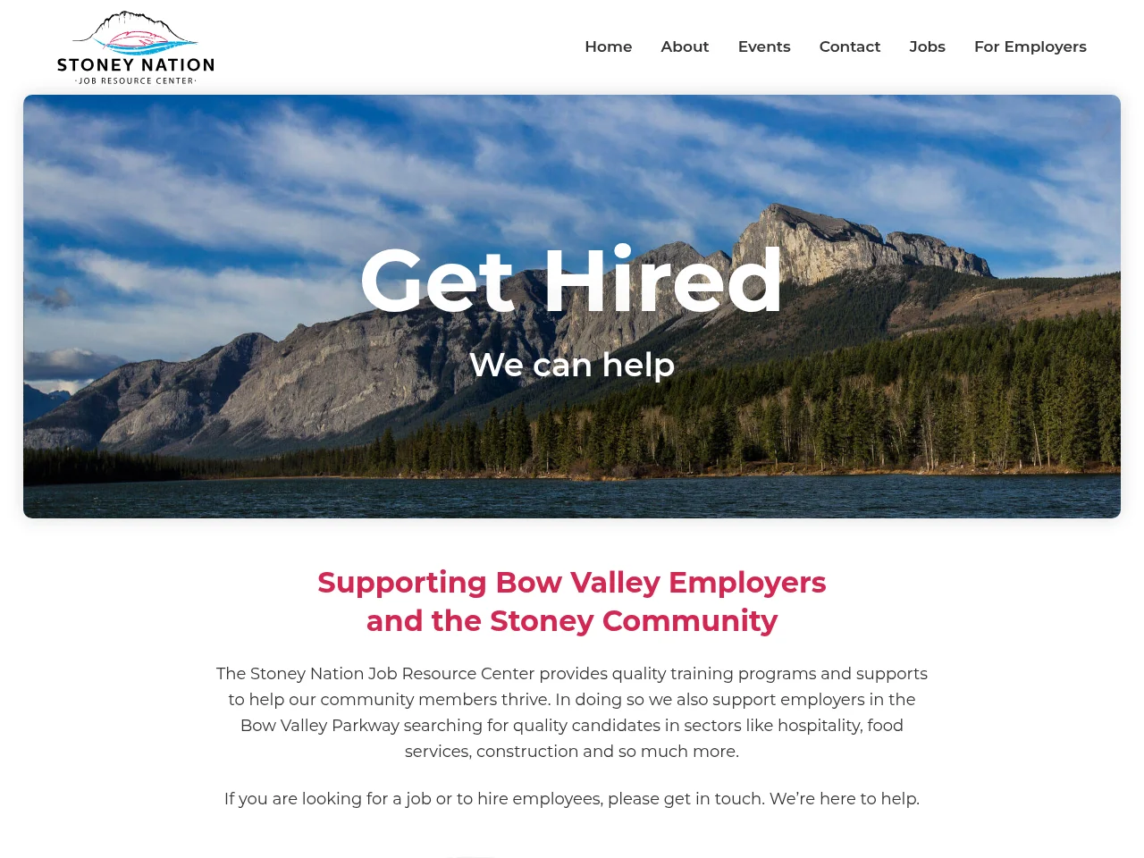 Stoney Nation Job Resource Center screenshot Stoney Nation Job Resource Center website screenshot
