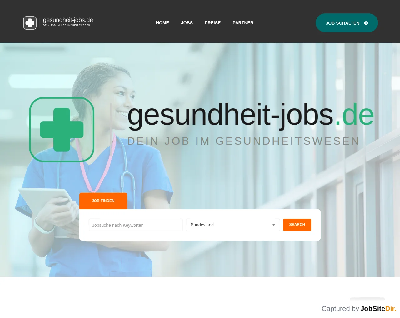 Gesundheits-Jobs screenshot Gesundheits-Jobs website screenshot