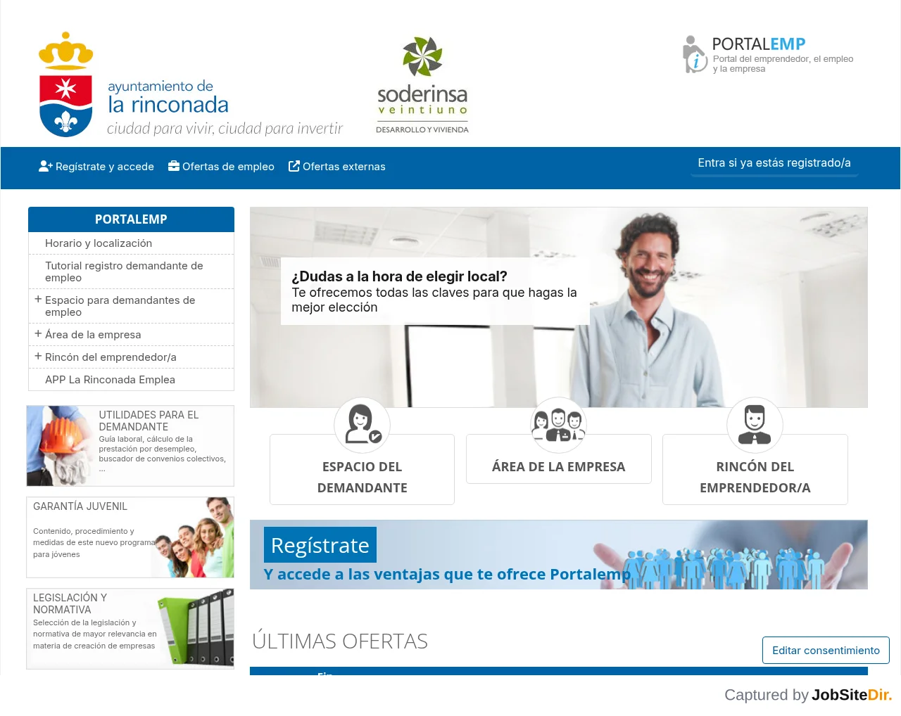PORTALEMP screenshot PORTALEMP website screenshot