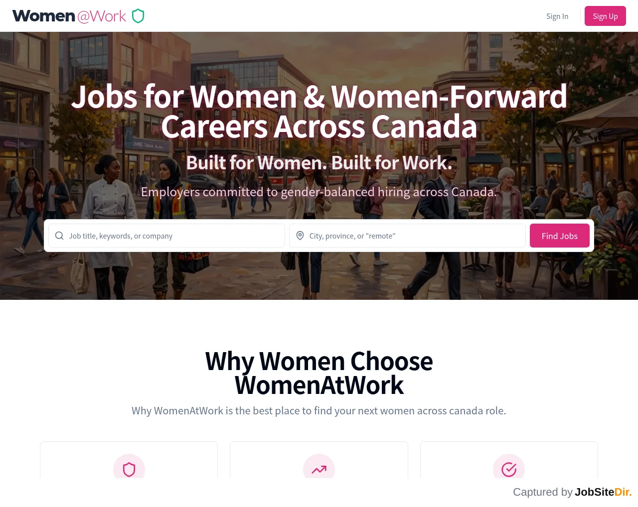 WomenAtWork screenshot WomenAtWork website screenshot