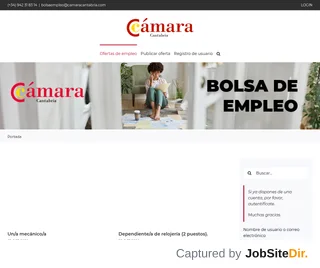 Bolsa de Empleo - Cámara de Comercio de Cantabria screenshot preview