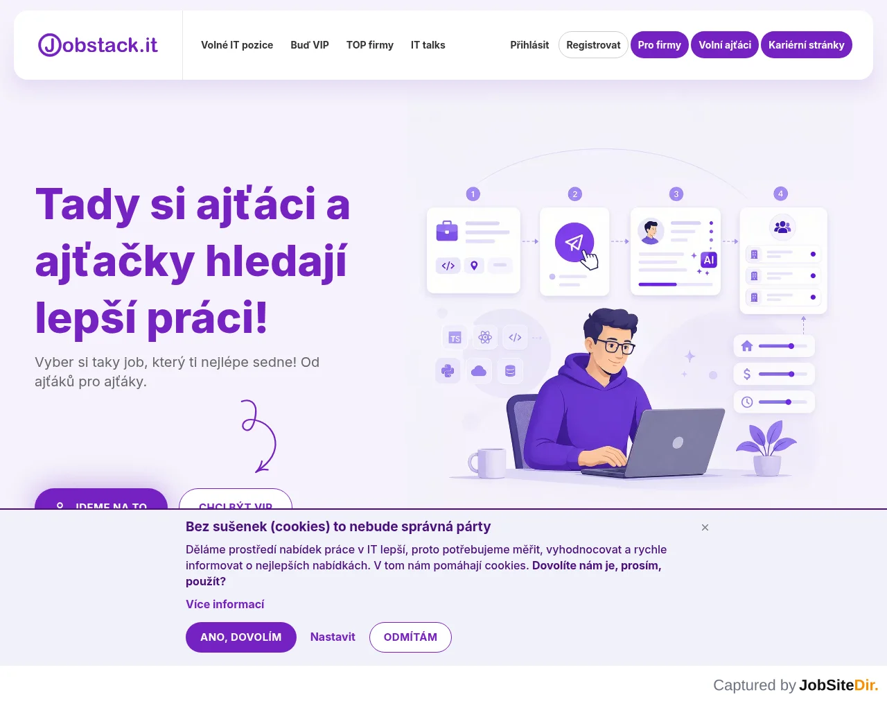 Jobstack screenshot Jobstack website screenshot