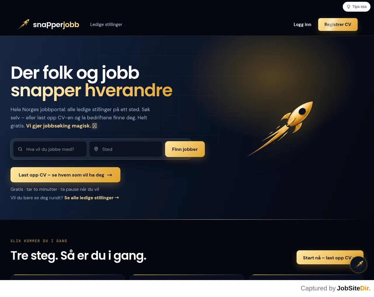 Snapper website screenshot