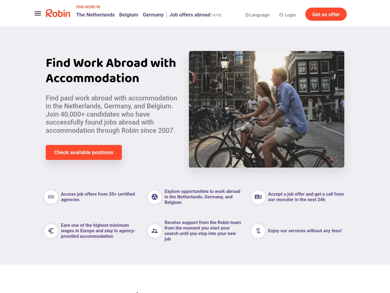 Robin Jobs screenshot Robin Jobs website screenshot
