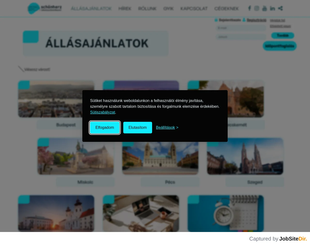 Schönherz Iskolaszövetkezet website screenshot