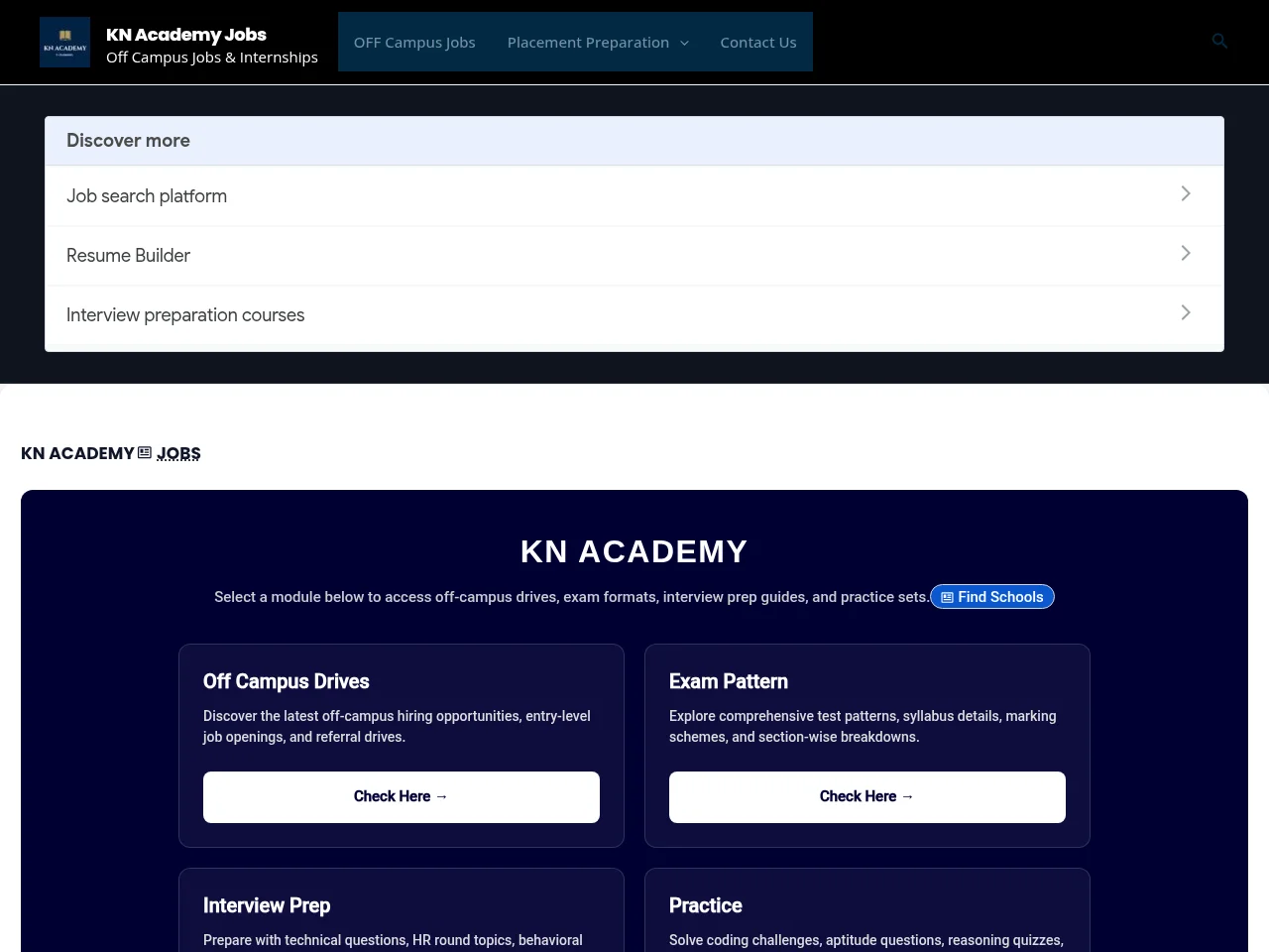 KN Academy Jobs screenshot KN Academy Jobs website screenshot