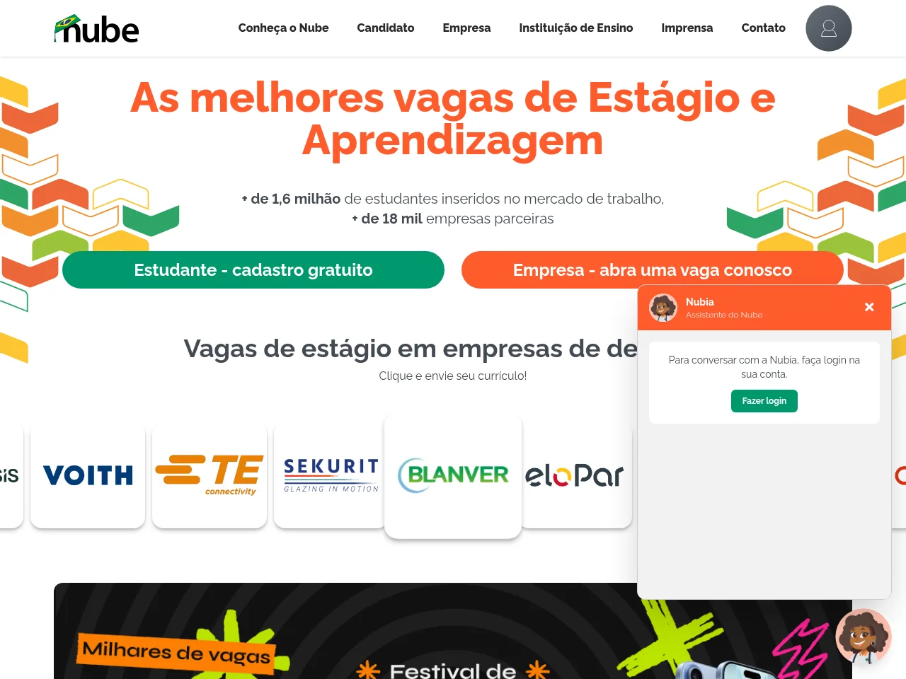 Nube screenshot Nube website screenshot