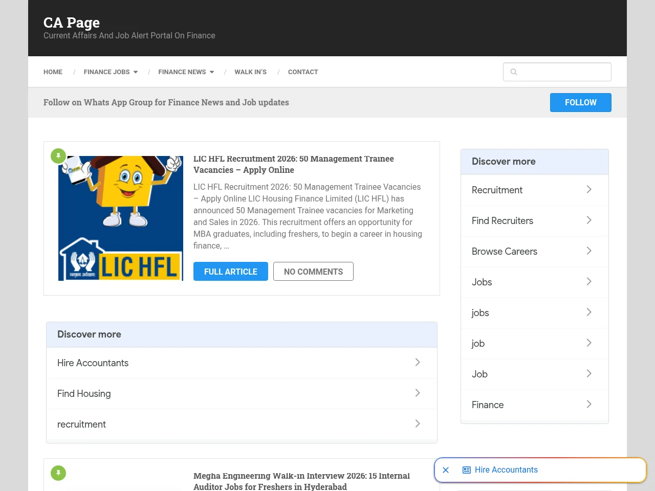 CA Page screenshot CA Page website screenshot