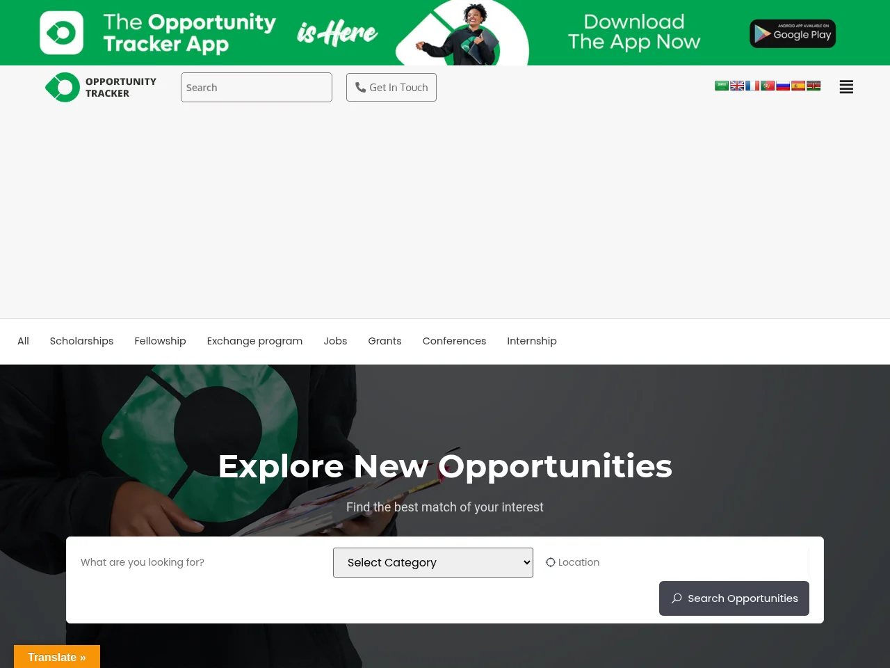 Opportunity Tracker screenshot Opportunity Tracker website screenshot