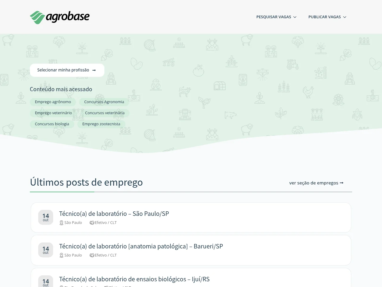 Agrobase website screenshot