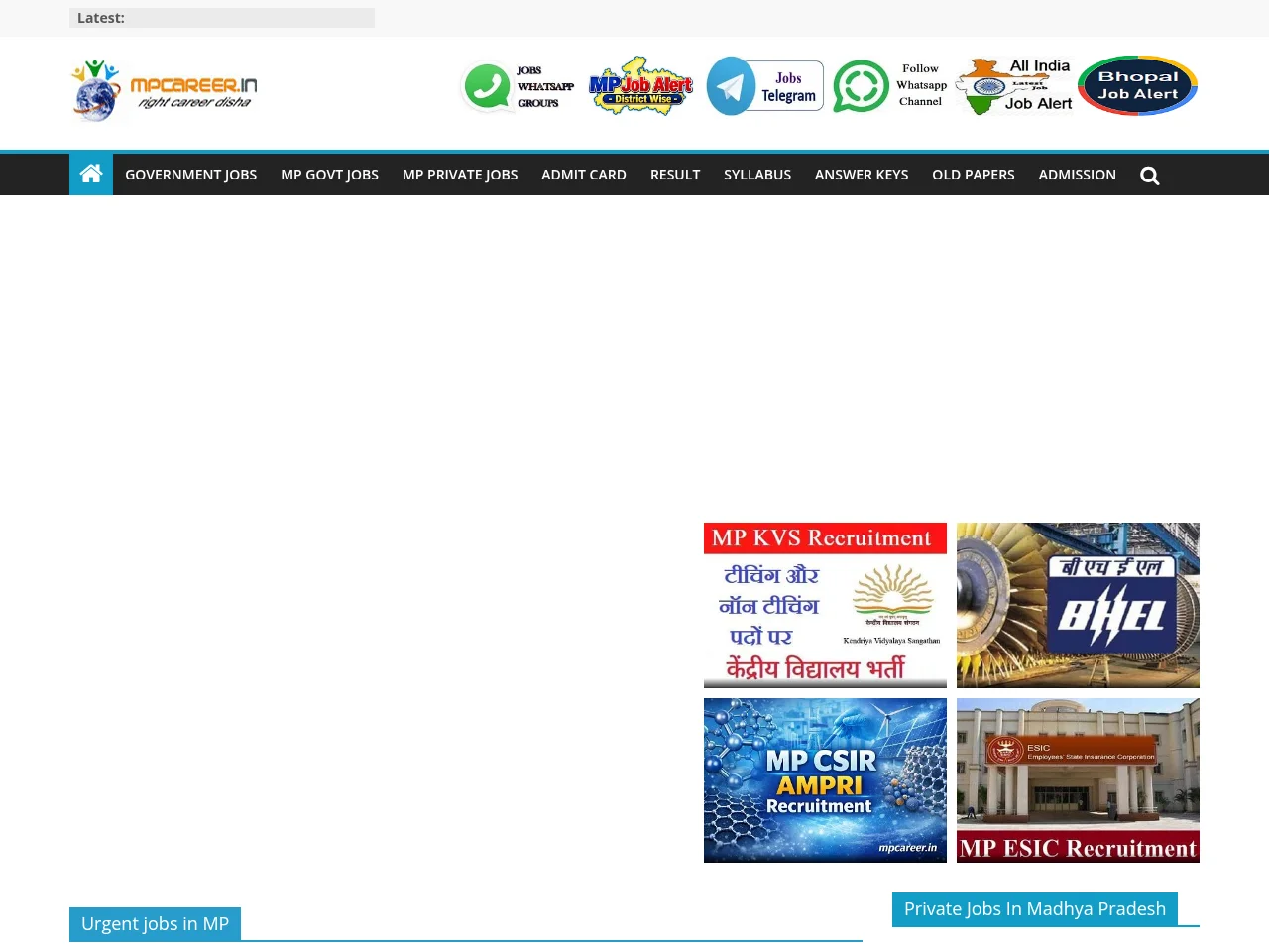 MP Career website screenshot