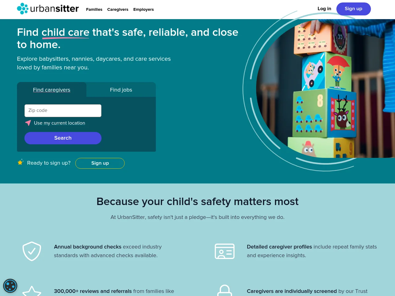 UrbanSitter website screenshot