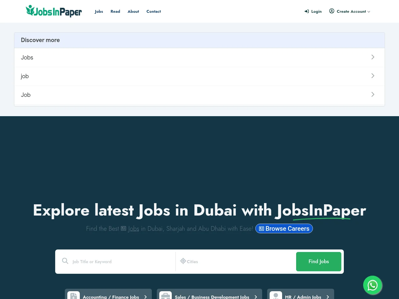 JobsInPaper screenshot JobsInPaper website screenshot