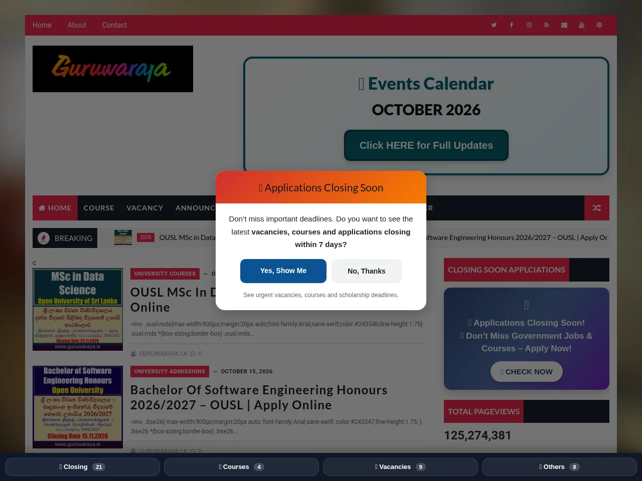 Guruwaraya website screenshot