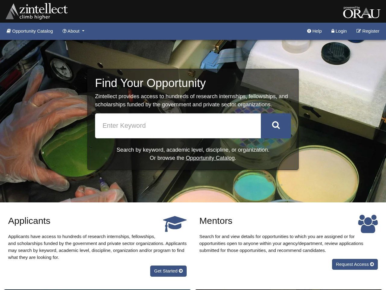 Zintellect website screenshot